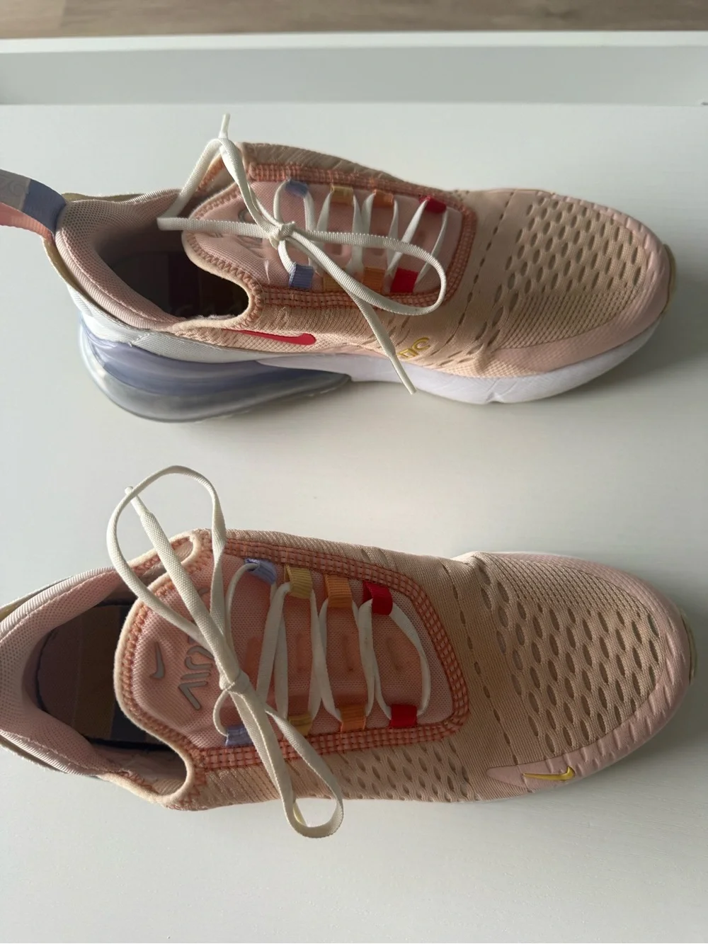 Nike Women’s Pink Peach Air Max 270 React Athletic Sneakers